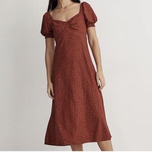 Floral Red Midi Dress